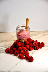 cherry and raspberry dessert jar