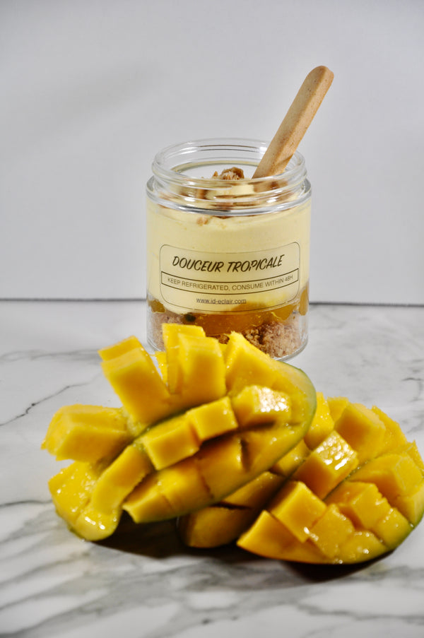 tropical fruit dessert jar